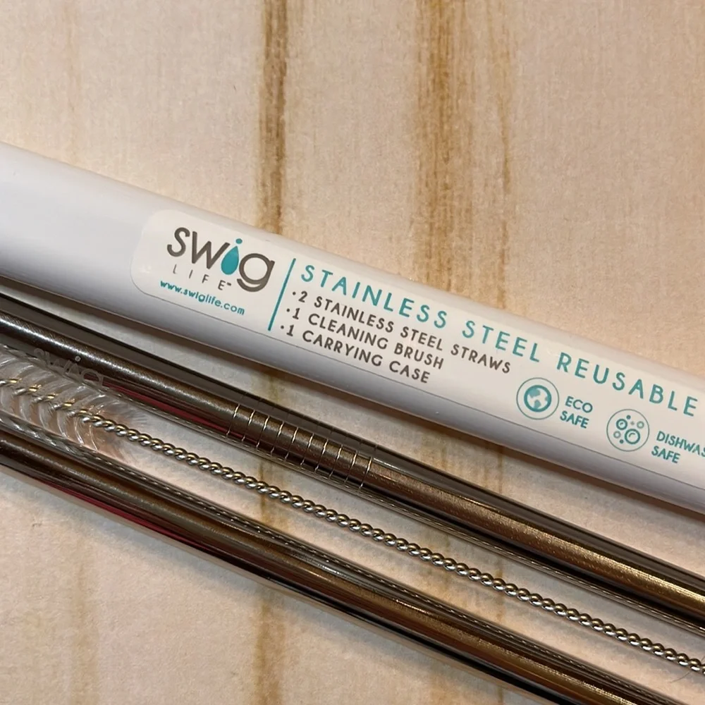 Swig Double Stainless Steel Straw Set